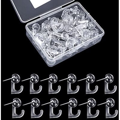Molain 50 Pcs Push Pin Hooks Plastic Headed Tacks for Wall Hanging, Bulletin Board, Cork Board, Map, Photos, Calendar Home Office School Supplies Molain 50 Pcs Push Pin Hooks Plastic Headed Tacks for Wall Hanging, Bulletin Board, Cork Board, Map, Photos, Calendar Home Office School Supplies