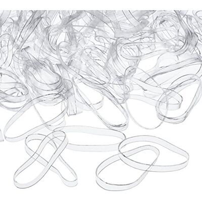 EBOOT 3 mm Clear Elastic Bands Hair Rubber Bands, 500 Pieces Easy Glide, Ultra-strong Hold Styling Accessories for Women, Secure Hold Ridge Design, All Hair Types EBOOT 3 mm Clear Elastic Bands Hair Rubber Bands, 500 Pieces Easy Glide, Ultra-strong Hold Styling Accessories for Women, Secure Hold Ridge Design, All Hair Types