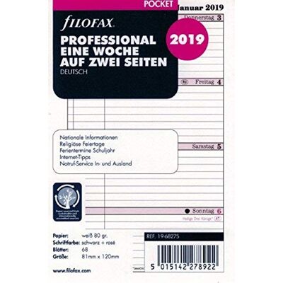 Filofax 000019 68275 Calendar Filofax 000019 68275 Calendar
