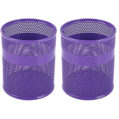 EasyPAG Mesh Desk Tidy Pen Pot Pencil Holder Makeup Brushes Storage Stationery Organiser,Pack of 2,Purple EasyPAG Mesh Desk Tidy Pen Pot Pencil Holder Makeup Brushes Storage Stationery Organiser,Pack of 2,Purple