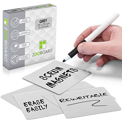 2DOBOARD 25 Magnetic Notes Magnetic Sticky Notes 3 x 3 in – Fun Dry Erase Whiteboard Magnets for Fridge, Office, Classroom Easy to Clean & Reuse Stick Notes (Grey) 2DOBOARD 25 Magnetic Notes Magnetic Sticky Notes 3 x 3 in – Fun Dry Erase Whiteboard Magnets for Fridge, Office, Classroom Easy to Clean & Reuse Stick Notes (Grey)