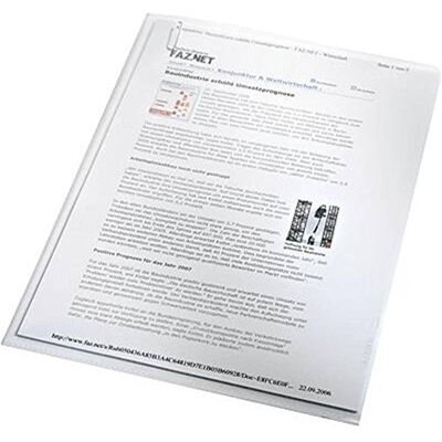 Leitz Rexel Economic Plastic Sleeves A4 Polypropylene Grained 0 9 MM Pack of 100 Leitz Rexel Economic Plastic Sleeves A4 Polypropylene Grained 0 9 MM Pack of 100