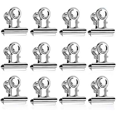 Bluelves Metal Hinge Clips, 50 Pcs Bulldog Clips, 22mm Small Binder Paper Clips, Silver Grip Clips Clamps for Photos, Files, Food Bags, Home Office Supplies (Silver) Bluelves Metal Hinge Clips, 50 Pcs Bulldog Clips, 22mm Small Binder Paper Clips, Silver Grip Clips Clamps for Photos, Files, Food Bags, Home Office Supplies (Silver)