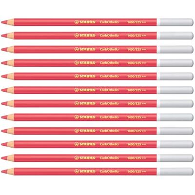 STABILO CarbOthello Chalk-Pastel Pencil Pack of 12 Carmine Red Deep STABILO CarbOthello Chalk-Pastel Pencil Pack of 12 Carmine Red Deep
