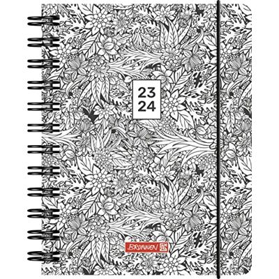 BRUNNEN Zenart daily calendar 2023/2024 A6 black/white 1 page = 1 day, Sat + Sun. on one page BRUNNEN Zenart daily calendar 2023/2024 A6 black/white 1 page = 1 day, Sat + Sun. on one page