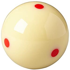 POWERGLIDE Snooker Pool Billiard Training Ball 2 1/4 Inches, 57 mm White with Red Spots POWERGLIDE Snooker Pool Billiard Training Ball 2 1/4 Inches, 57 mm White with Red Spots