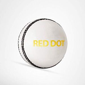 DSC Red Dot Leather Cricket Ball (White) DSC Red Dot Leather Cricket Ball (White)