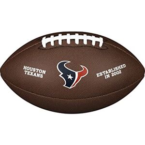 Wilson American Football NFL TEAM LOGO, Official Size, Blended Leather, Brown Wilson American Football NFL TEAM LOGO, Official Size, Blended Leather, Brown