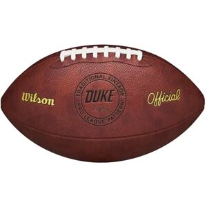 Wilson NFL Duke Throwback Football, Made From Composite Leather With A Retro Design, Official Size, Colour: Brown Wilson NFL Duke Throwback Football, Made From Composite Leather With A Retro Design, Official Size, Colour: Brown
