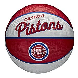 Wilson Mini-Basketball, Team Retro Model, DETROIT PISTONS, Outdoor, Rubber, Size: MINI Wilson Mini-Basketball, Team Retro Model, DETROIT PISTONS, Outdoor, Rubber, Size: MINI