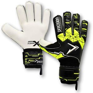 Precision Training Fusion X Flat Cut Finger Protect Football Kid's Goalkeeper Gloves, Black, 5 Precision Training Fusion X Flat Cut Finger Protect Football Kid's Goalkeeper Gloves, Black, 5