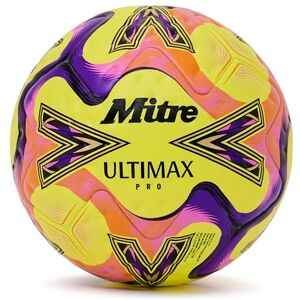Mitre Unisex Adult Ultimax Pro 26 Football, Yellow/Orange/Purple, 5 Mitre Unisex Adult Ultimax Pro 26 Football, Yellow/Orange/Purple, 5