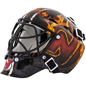 Franklin Sports NHL New Jersey Devils Team Logo Mini Hockey Goalie Mask with Case Collectible Goalie Mask with Official NHL Logos and Colors,Black Franklin Sports NHL New Jersey Devils Team Logo Mini Hockey Goalie Mask with Case Collectible Goalie Mask with Official NHL Logos and Colors,Black