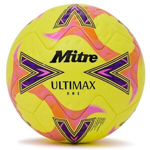 Mitre Unisex Adult Ultimax One 26 Football, Yellow/Orange/Purple, 5 Mitre Unisex Adult Ultimax One 26 Football, Yellow/Orange/Purple, 5