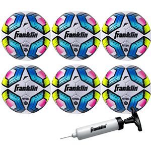 Franklin Sports Futsal Ball Official Size 4-6 Pack with Pump, Soft Cover, High Visibility, Low Bounce, Perfect for Building Soccer Skills Franklin Sports Futsal Ball Official Size 4-6 Pack with Pump, Soft Cover, High Visibility, Low Bounce, Perfect for Building Soccer Skills