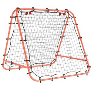 HOMCOM Double-Sided Football Rebounder Net, Football Rebound Net Target Goal with Five Adjustable Angles, Orange HOMCOM Double-Sided Football Rebounder Net, Football Rebound Net Target Goal with Five Adjustable Angles, Orange