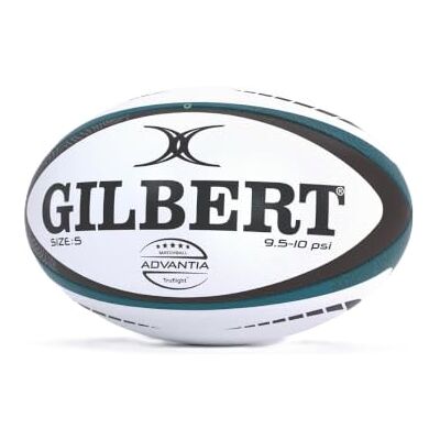 Gilbert Rugby Advantia Match Ball White Teal Black size 5 Gilbert Rugby Advantia Match Ball White Teal Black size 5