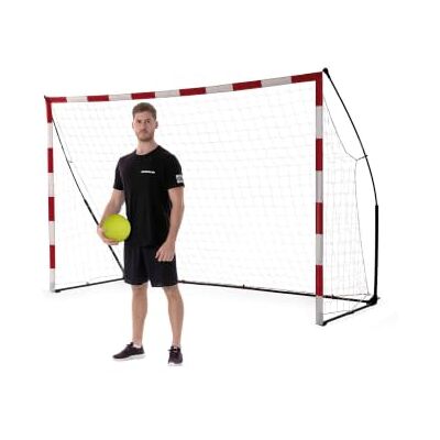 QUICKPLAY Portable Handball Goal Indoor & Outdoor, Weighted Base Freestanding weighted base, Folds away for storage, Club, school & PE use, Weatherproof net, Youth & adult QUICKPLAY Portable Handball Goal Indoor & Outdoor, Weighted Base Freestanding weighted base, Folds away for storage, Club, school & PE use, Weatherproof net, Youth & adult