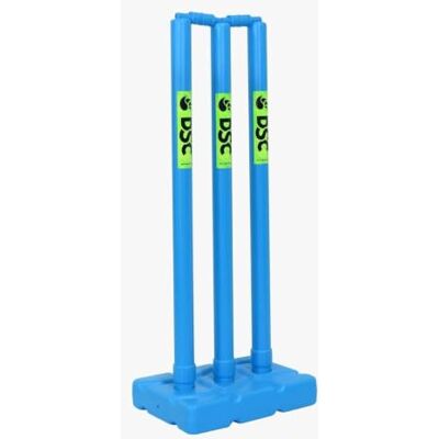 DSC Plastic Cricket Stump Set with 3 Stumps, 2 Bails and 1 Base, Size-Mens DSC Plastic Cricket Stump Set with 3 Stumps, 2 Bails and 1 Base, Size-Mens