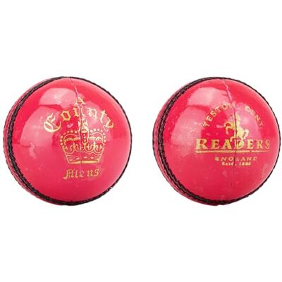 Readers ' County Crown Cricket Ball, Pink Mens, Womens & Youths Readers ' County Crown Cricket Ball, Pink Mens, Womens & Youths