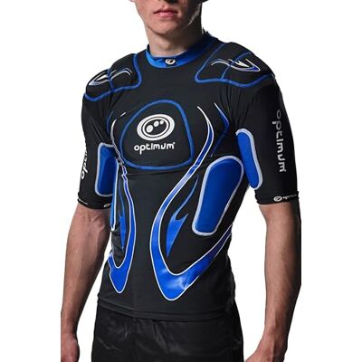 Optimum Inferno World Rugby Approved Rugby Shoulder Pads Features a 12-pad top design with EVA padding and breathable Lycra for elite impact protection and comfort. Optimum Inferno World Rugby Approved Rugby Shoulder Pads Features a 12-pad top design with EVA padding and breathable Lycra for elite impact protection and comfort.