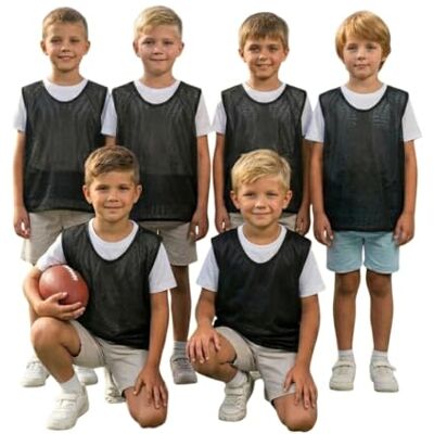 A2Z 6 Pack Training Bib Sports Vests Comfortable Breathable Football Baseball Hockey Cricket Volleyball Rugby Sports Bibs for Adult A2Z 6 Pack Training Bib Sports Vests Comfortable Breathable Football Baseball Hockey Cricket Volleyball Rugby Sports Bibs for Adult
