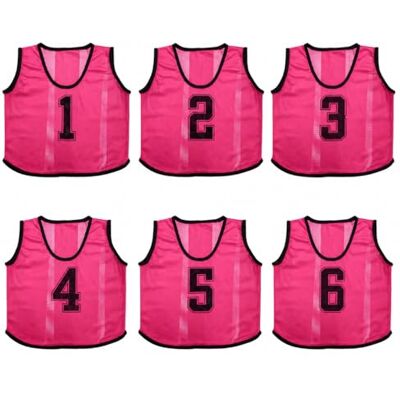 A2Z 4 Kids Training Bibs 6 Pack Numbered Sports Vests Team Practice Set Breathable Mesh Pinnies Football Rugby Hockey Cricket Matchwear A2Z 4 Kids Training Bibs 6 Pack Numbered Sports Vests Team Practice Set Breathable Mesh Pinnies Football Rugby Hockey Cricket Matchwear