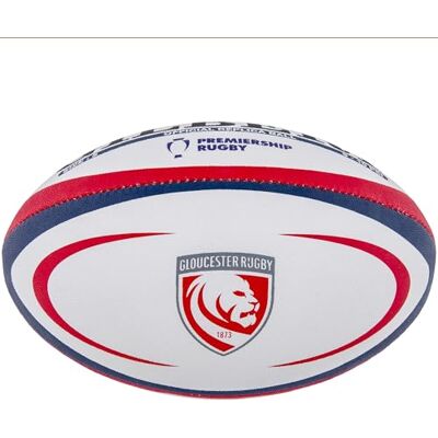 Gilbert Gloucester Official Replica Rugby Ball White/Red/Black size 5 Gilbert Gloucester Official Replica Rugby Ball White/Red/Black size 5