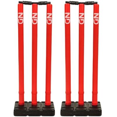 ND Sports Wicket Stumps with Bail, Durable, Lightweight Portable Cricket Set for All Surfaces Indoor & Outdoor Use Includes Mesh Carry Bag ND Sports Wicket Stumps with Bail, Durable, Lightweight Portable Cricket Set for All Surfaces Indoor & Outdoor Use Includes Mesh Carry Bag