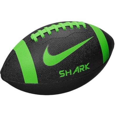 Nike Vapor Shark Football – Training American Football Ball – Robust outdoor football ball for training – delivered deflated, Black/Rage Green/Anthracite/Rage Green, 8 Nike Vapor Shark Football – Training American Football Ball – Robust outdoor football ball for training – delivered deflated, Black/Rage Green/Anthracite/Rage Green, 8