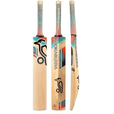 Kookaburra Aura 4.1 Cricket Bat Harrow, Coral/Blue Kookaburra Aura 4.1 Cricket Bat Harrow, Coral/Blue