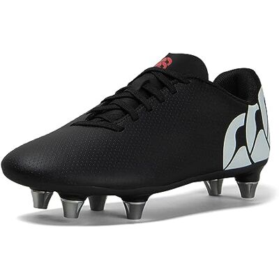 Canterbury Junior Unisex Speed Raze Soft Ground Rugby Boots Lightweight Scuff Resistant Comfort and Stability Soft Ground Rugby Boots, Black/White, 5 Canterbury Junior Unisex Speed Raze Soft Ground Rugby Boots Lightweight Scuff Resistant Comfort and Stability Soft Ground Rugby Boots, Black/White, 5