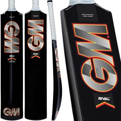 Gunn & Moore GM Rival Soft Ball Fibreglass Cricket Bat Softball or Tapeball Lightweight Plastic Design Soft Feel Grip Size Mens SH Full Size Gunn & Moore GM Rival Soft Ball Fibreglass Cricket Bat Softball or Tapeball Lightweight Plastic Design Soft Feel Grip Size Mens SH Full Size