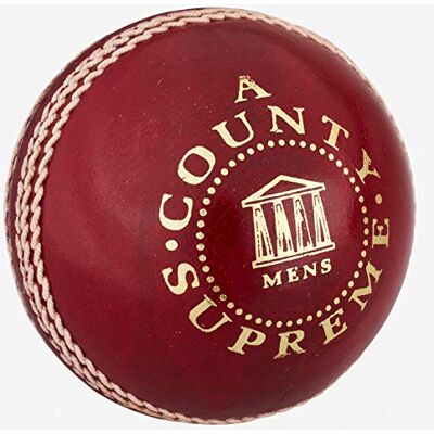 Readers County Supreme Cricket Ball 5.5oz, Red, Mens 1A6502M01 Readers County Supreme Cricket Ball 5.5oz, Red, Mens 1A6502M01
