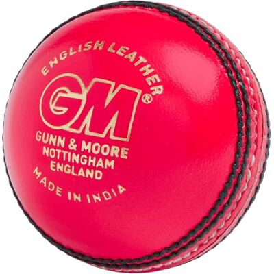 Gunn & Moore GM Cricket Ball, Diamond Grade 1 County Match, Hand Stitched Waxed Leather 78-80 Seam Stitches, Mens, 5.5-5.75 Ounces, Red, White or Pink Gunn & Moore GM Cricket Ball, Diamond Grade 1 County Match, Hand Stitched Waxed Leather 78-80 Seam Stitches, Mens, 5.5-5.75 Ounces, Red, White or Pink