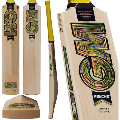 Gunn & Moore GM Psyche Cricket Bat 2025 Prime English Willow, Mid Swell Profile, Pro Lite Grip, Made in England by Gunn & Moore GM Psyche Cricket Bat 2025 Prime English Willow, Mid Swell Profile, Pro Lite Grip, Made in England by