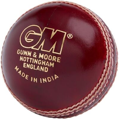 Gunn & Moore GM Cricket Ball, Icon Grade 1 League Match, Hand Stitched Waxed Leather 72-75 Seam Stitches, Junior & Senior Sizes, Red Gunn & Moore GM Cricket Ball, Icon Grade 1 League Match, Hand Stitched Waxed Leather 72-75 Seam Stitches, Junior & Senior Sizes, Red