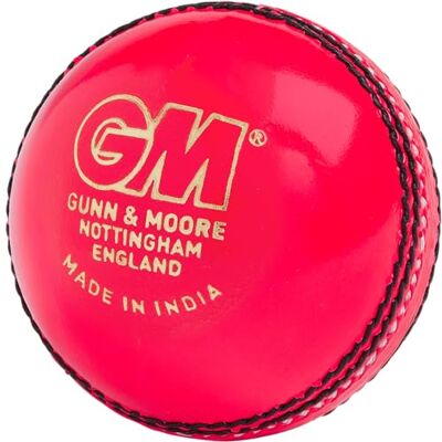 Gunn & Moore GM Cricket Ball, Chrome Grade 1 Club Match, Hand Stitched Waxed Leather 68-70 Seam Stitches, Junior & Senior Sizes, Red, White or Pink Gunn & Moore GM Cricket Ball, Chrome Grade 1 Club Match, Hand Stitched Waxed Leather 68-70 Seam Stitches, Junior & Senior Sizes, Red, White or Pink