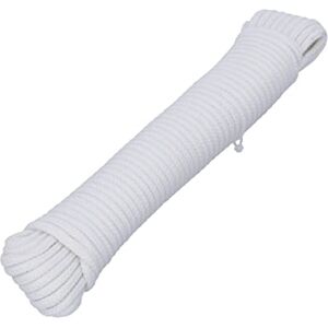 HELPMATE Nylon Rope 5 mm White Self-Luminous All-Purpose Rope for Crafts & Outdoor Activities Suitable as a Tension Rope, Tent Cord, Washing Line etc. Weather-Resistant & Floatable (1 x 15 m) HELPMATE Nylon Rope 5 mm White Self-Luminous All-Purpose Rope for Crafts & Outdoor Activities Suitable as a Tension Rope, Tent Cord, Washing Line etc. Weather-Resistant & Floatable (1 x 15 m)