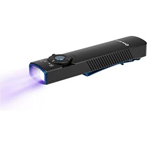 OLIGHT Arkfeld UV Dual Light Source Design with White Light and UV Light Rechargeable EDC Flashlight Suitable for Outdoors, Work and Emergency (Cool White (CW), Black) OLIGHT Arkfeld UV Dual Light Source Design with White Light and UV Light Rechargeable EDC Flashlight Suitable for Outdoors, Work and Emergency (Cool White (CW), Black)