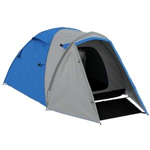 Outsunny 2 Man Camping Tent, Dome Tent with Bedroom and Living Room, 2000mm Waterproof, Portable with Bag, for Fishing Hiking Festival, Blue Outsunny 2 Man Camping Tent, Dome Tent with Bedroom and Living Room, 2000mm Waterproof, Portable with Bag, for Fishing Hiking Festival, Blue