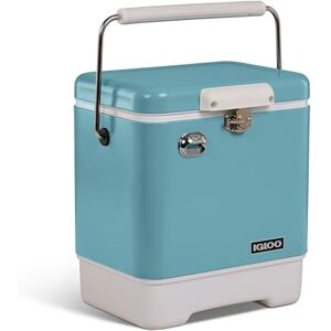 IGLOO Legacy Stainless Steel Cool Box, 19 Litres, Modern and Timeless, with Integrated Bottle Opener, Mint Green IGLOO Legacy Stainless Steel Cool Box, 19 Litres, Modern and Timeless, with Integrated Bottle Opener, Mint Green