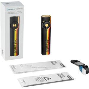 OLIGHT Arkfeld Pro 1300 LM Rechargeable EDC Flashlight with UV LED, Green Beam and White Light, Flat Construction with Two-Way Pocket Clip for Outdoor (Racing Strips) OLIGHT Arkfeld Pro 1300 LM Rechargeable EDC Flashlight with UV LED, Green Beam and White Light, Flat Construction with Two-Way Pocket Clip for Outdoor (Racing Strips)