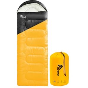 azark Premium Lightweight Sleeping Bag for Adults & Kids,400 GSM, 4 Season Waterproof Sleeping Bag, Comfortable & Portable, Machine Washable, Camping & Hiking Essential (Black/Mustard) azark Premium Lightweight Sleeping Bag for Adults & Kids,400 GSM, 4 Season Waterproof Sleeping Bag, Comfortable & Portable, Machine Washable, Camping & Hiking Essential (Black/Mustard)