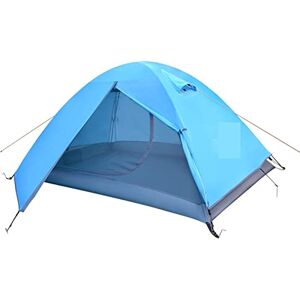 GFJTJAO Tents Tent Backpacking Tents For Couple Family Hiking Camping Aluminum Pole Waterproof Tent(Blue) GFJTJAO Tents Tent Backpacking Tents For Couple Family Hiking Camping Aluminum Pole Waterproof Tent(Blue)
