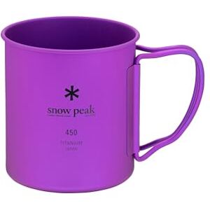 Snow Peak Titanium Single Wall 450 Cup, Purple, Lightweight, Compact & Durable Mug for Backpacking, Camping & Outdoors Snow Peak Titanium Single Wall 450 Cup, Purple, Lightweight, Compact & Durable Mug for Backpacking, Camping & Outdoors