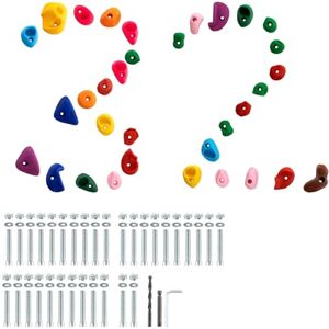 VEVOR 32 Rock Climbing Holds, Multi-Size and Multi-Colored Climbing Rocks for Kids and Adults, Rock Wall Holds with Mounting Hardware, Climbing Wall Grips for Indoor and Outdoor Playground Play Set VEVOR 32 Rock Climbing Holds, Multi-Size and Multi-Colored Climbing Rocks for Kids and Adults, Rock Wall Holds with Mounting Hardware, Climbing Wall Grips for Indoor and Outdoor Playground Play Set