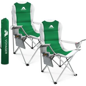 Voyager 2 Pack Outdoor Camping Chair Set,120kg Capacity, 3.3kg Per Chair, Waterproof Folding Chairs with Cup Holder & Side Pockets, Portable Chairs for Garden, Fishing, Picnic Camping & Travel Comfort Voyager 2 Pack Outdoor Camping Chair Set,120kg Capacity, 3.3kg Per Chair, Waterproof Folding Chairs with Cup Holder & Side Pockets, Portable Chairs for Garden, Fishing, Picnic Camping & Travel Comfort