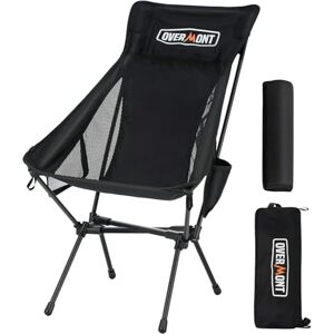 OVERMONT Lightweight Portable Camping Chair- Ultralight Folding Backpacking Chair, Support up to 330Lbs Compact Beach for Adults with Carry Bag for Hiking Fishing Outdoor Camp Travel OVERMONT Lightweight Portable Camping Chair- Ultralight Folding Backpacking Chair, Support up to 330Lbs Compact Beach for Adults with Carry Bag for Hiking Fishing Outdoor Camp Travel