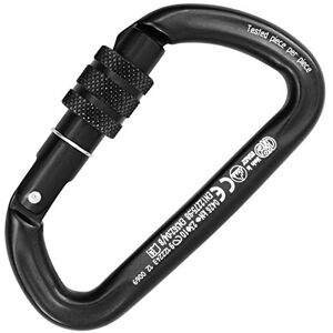 Desconocido KONG Trapper Bucket Aluminum Threaded Anodised Carabiner Adult Unisex Black/Black (Multicolour), One Size Desconocido KONG Trapper Bucket Aluminum Threaded Anodised Carabiner Adult Unisex Black/Black (Multicolour), One Size